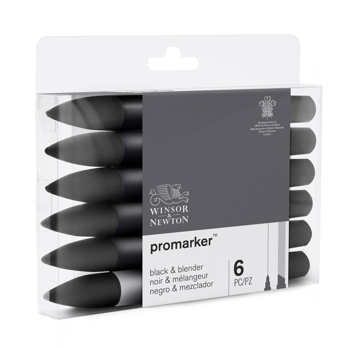 Promarker 6 Set - 5 Blacks + Blender Set