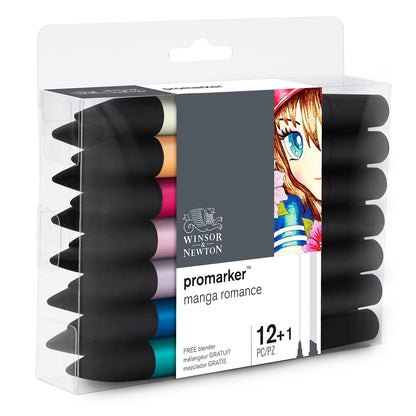 Winsor and Newton Promarker 12+1 Set - Manga Romance