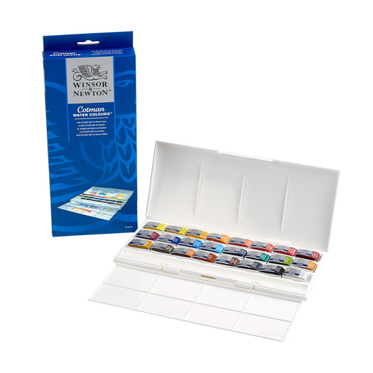 Winsor & Newton Cotman Watercolour Studio Set - 24 Whole Pans