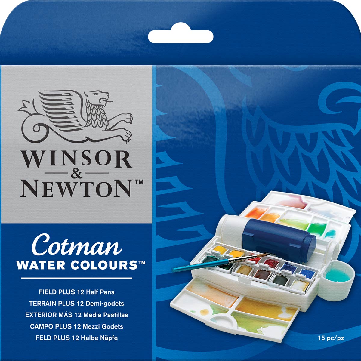 Winsor & Newton Cotman Watercolours Field Plus - 12 Half Pans