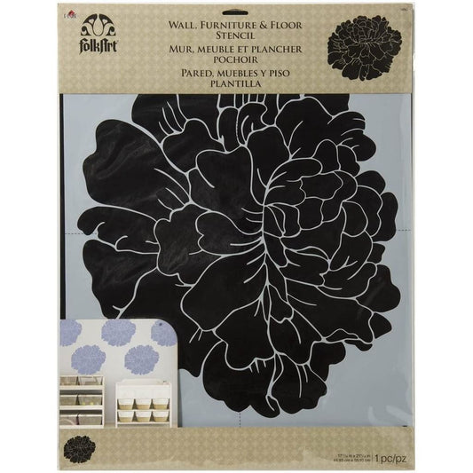 FolkArt Peony Wall Stencil PE34962