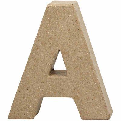 Letter A - 10cm - Single Paper m√¢ch√©