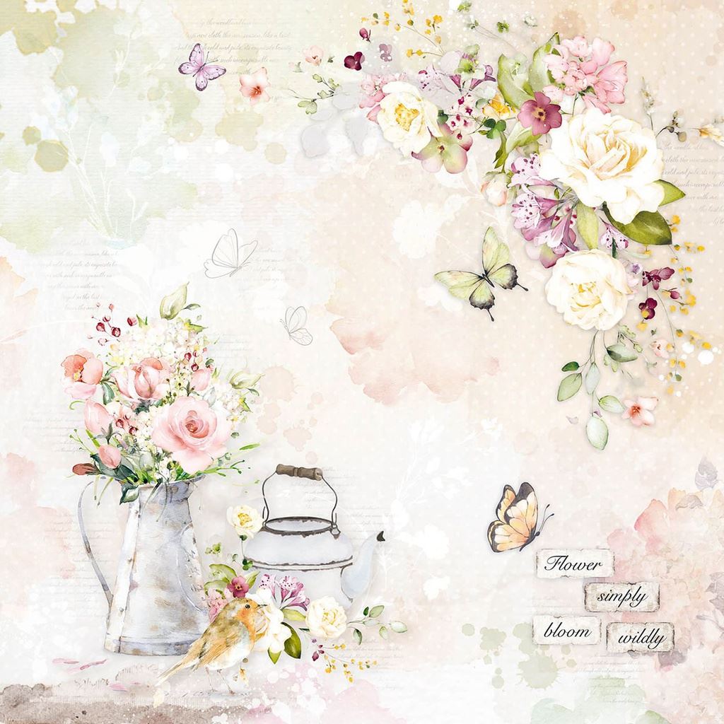 Ciao Bella Blooming 12inc x 12inc Paper Pad