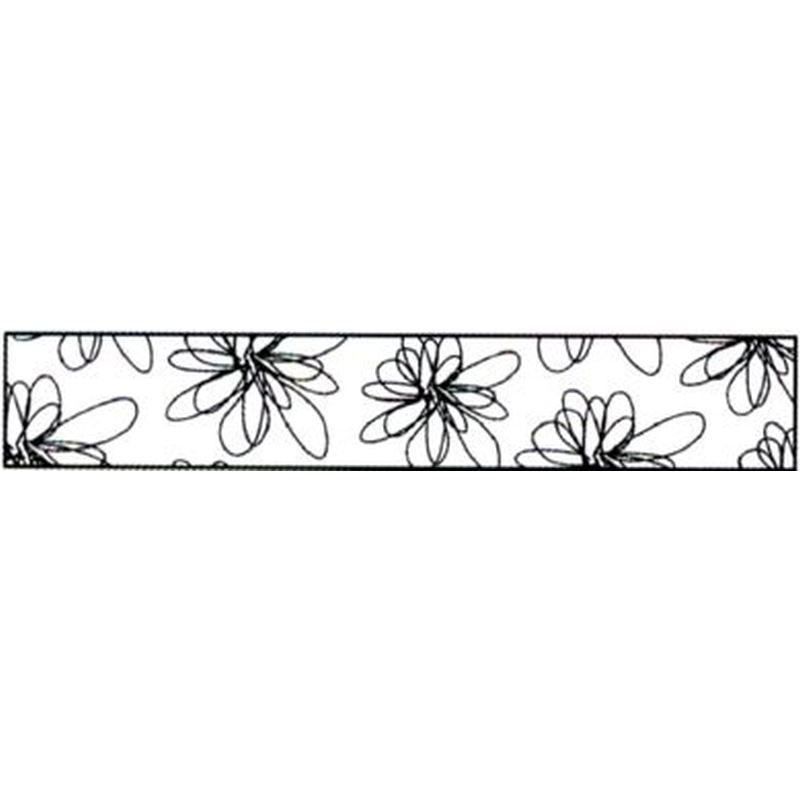 Sheer Doodle Floral Ribbon