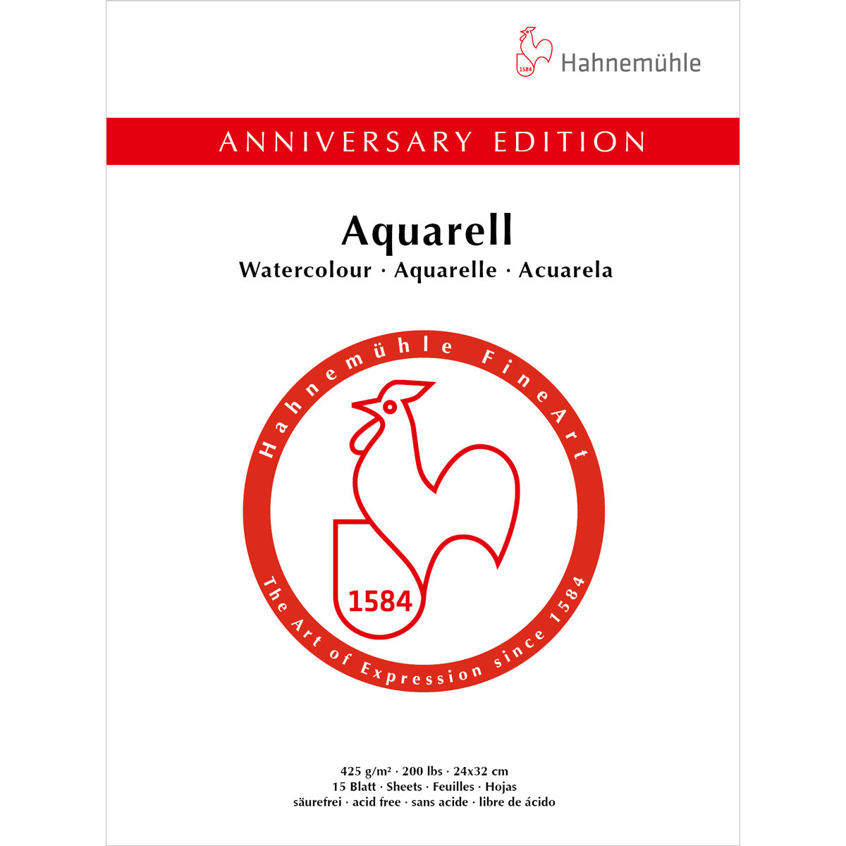 Hahnemuehle Anniversary Edition Watercolour Pad | 24 x 32cm (Cold Pressed)