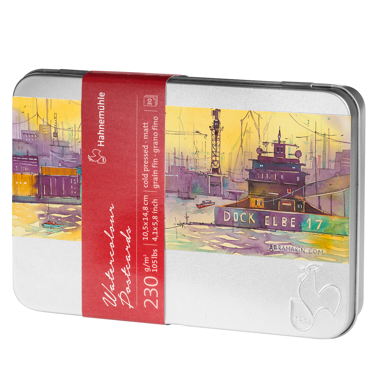Hahnemuhle Watercolour Postcard Tin 10.5x14.8cm Cold Press