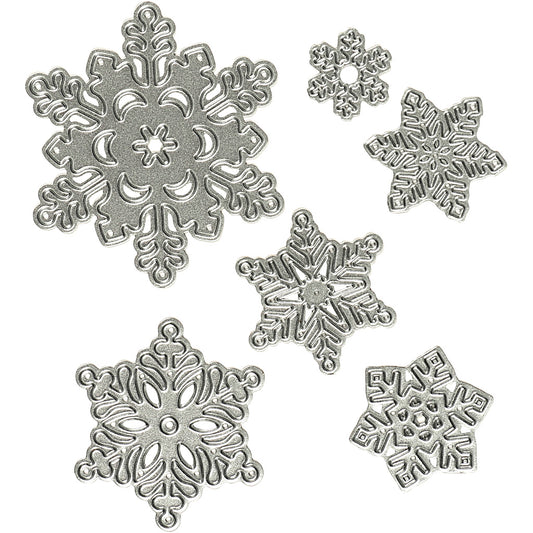 Die Cut, snowflake, dia. 2-6 cm, 1 pc