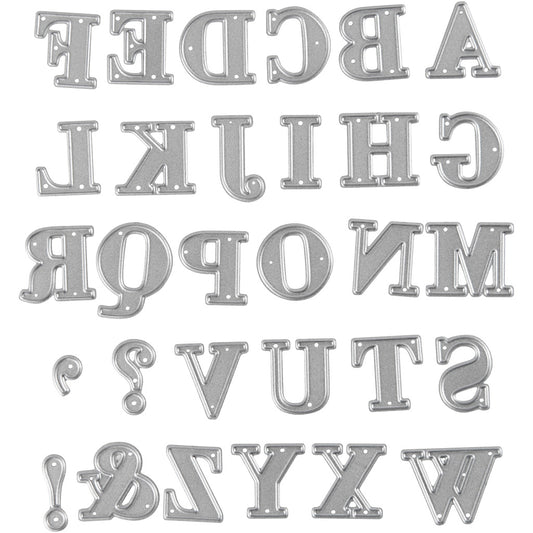 Die Cut, alphabet, size 2x1,5-2,5 cm, 1 pc
