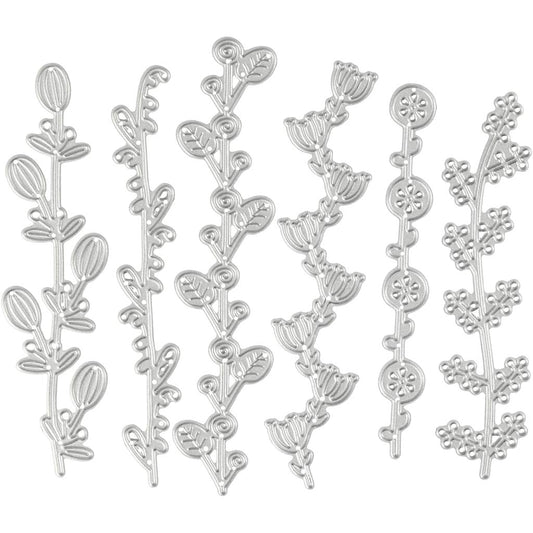 Die Cut and Embossing Folder, flower vines, size 143x123 mm, 1 pc