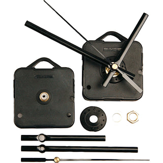 Clock parts and movements, plate max thickness 3 mm, black, 1 set
