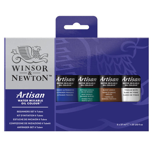 Artisan Water Mixable Oil Colour Beginners Set 6x37ml Tubes