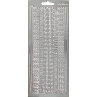 Creativ Self-Adhesive Foil Border Stickers – 10x23 cm, 1 Sheet