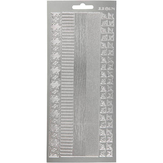 Creativ Self-Adhesive Foil Border Stickers – 10x23 cm, 1 Sheet