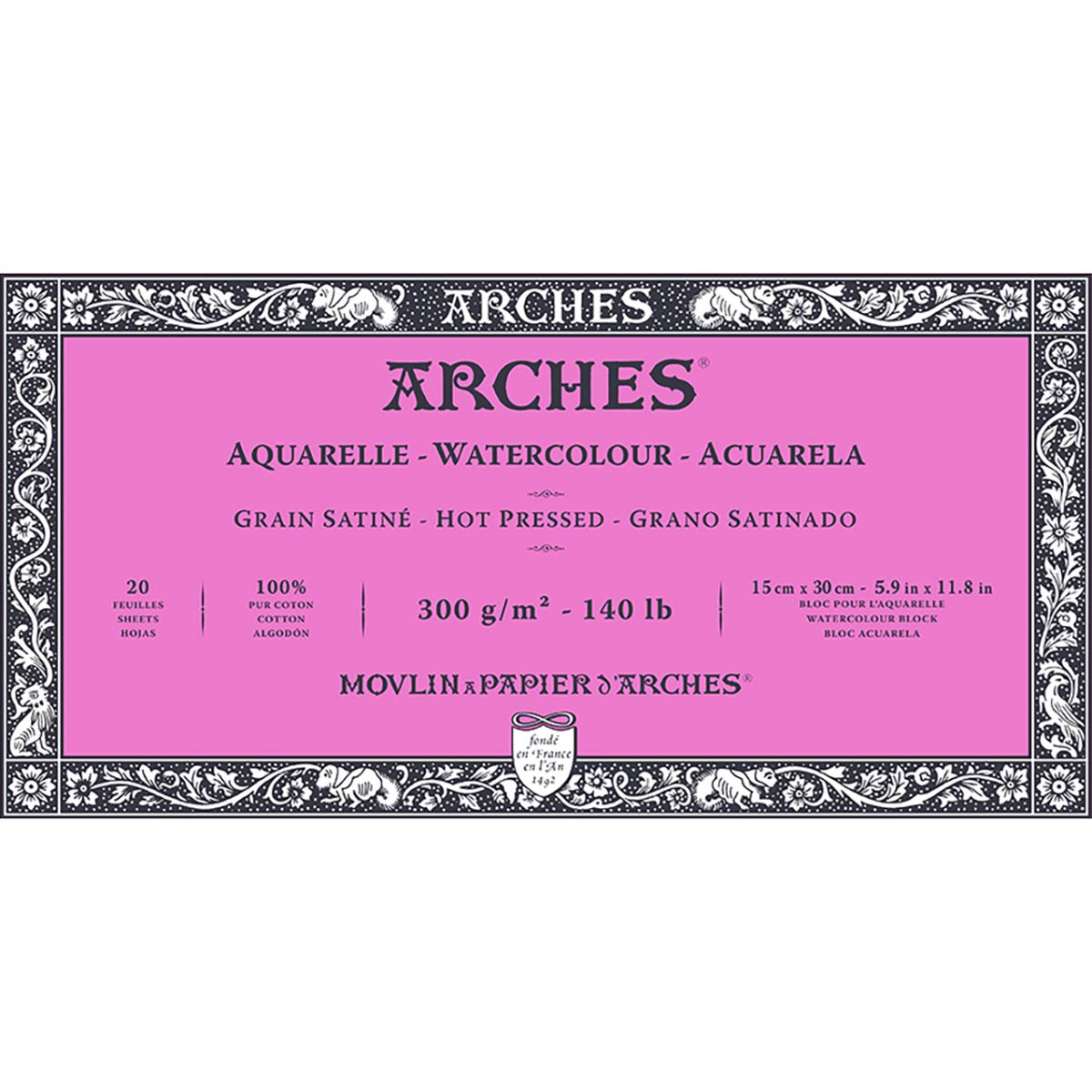 Arches Watercolour Paper - 4x10 inch | 10x25cm - HP