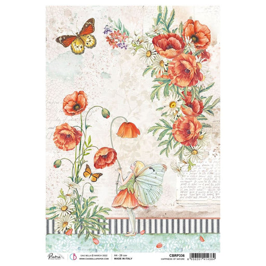 Ciao Bella Happiness of Nature A4 rice paper 5 sheets
