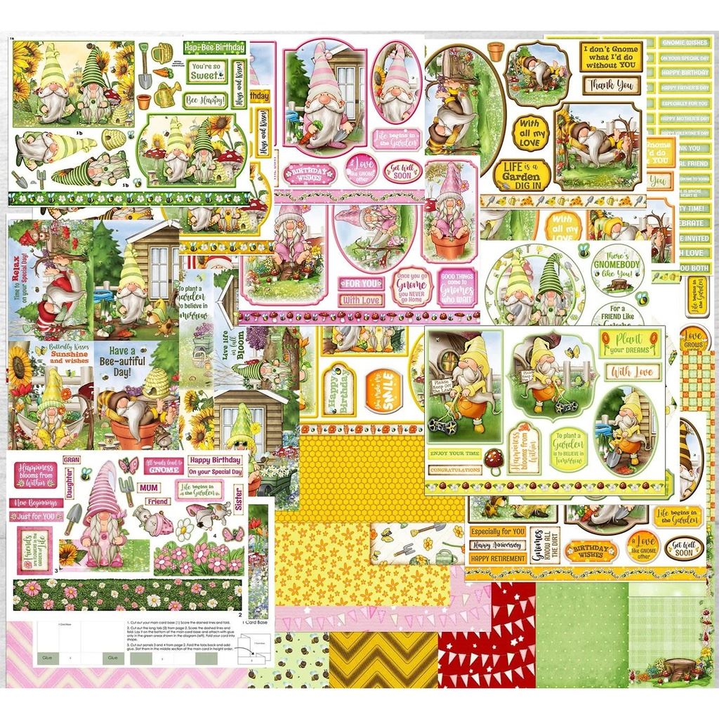 Gardening Gnomes Cardmaking kit with Forever Code