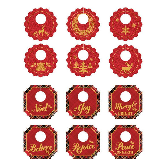 Holiday Plaid Drink Tags