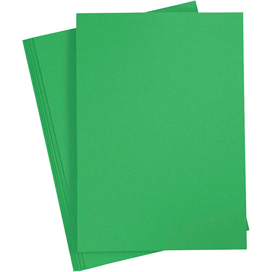 Card, A4, sheet 210x297 mm, 180 g, grass green, 20 sheet/ 1 pack