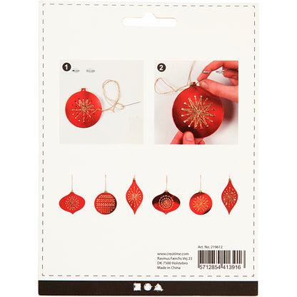 Cross Stitch Card, christmas ornament, H: 8,5-12 cm, hole size 3 mm, metallic silver, 8 pc/ 1 pack