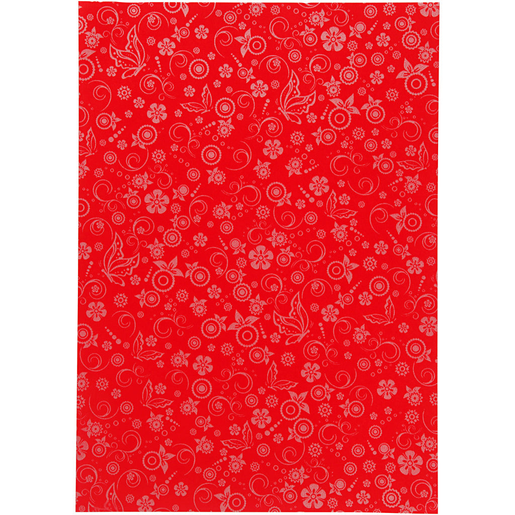 Creativ Glossy paper with a faint silver print pattern A4