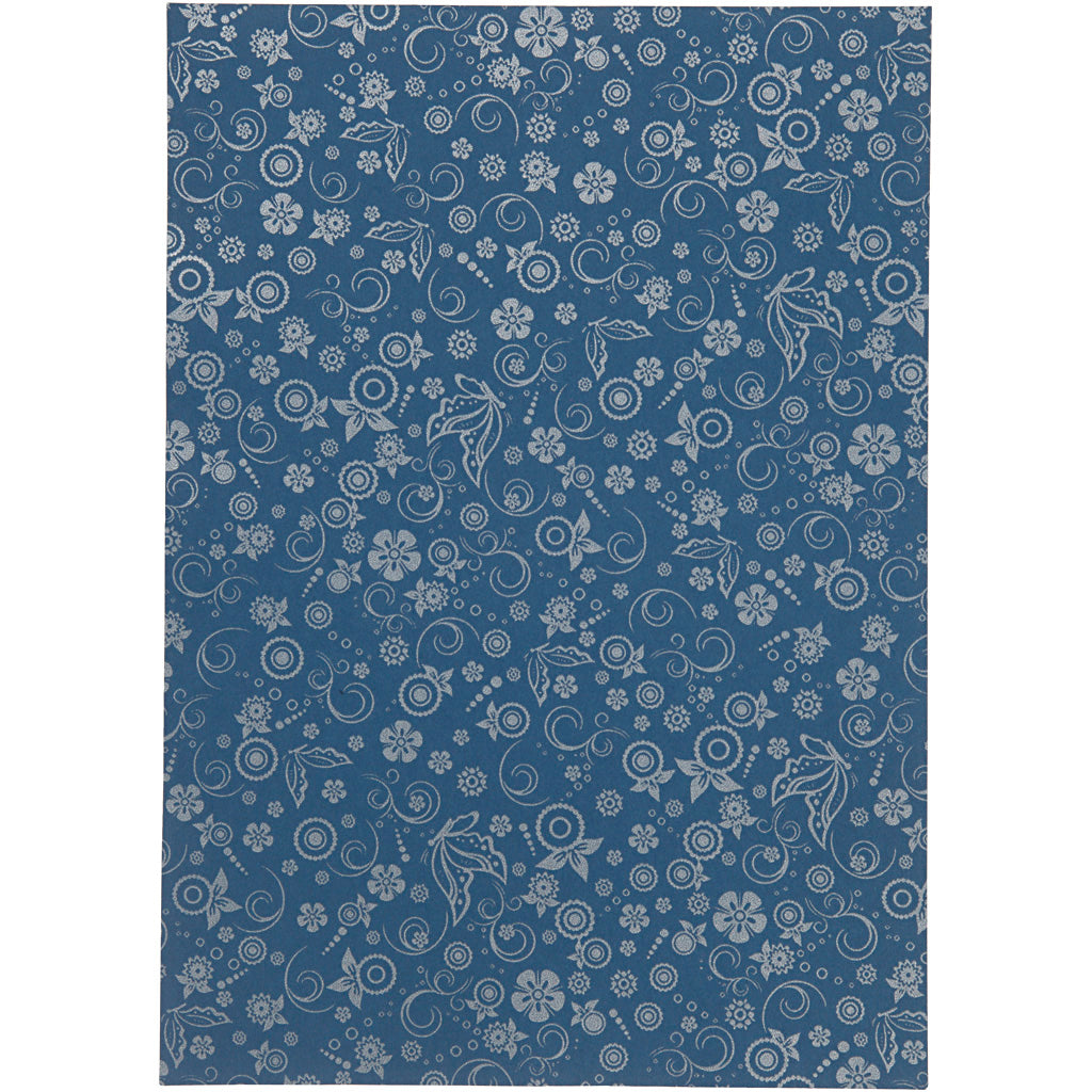 Creativ Glossy paper with a faint silver print pattern A4