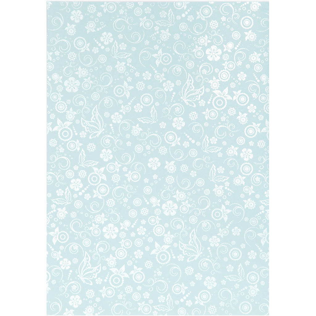 Creativ Glossy paper with a faint silver print pattern A4