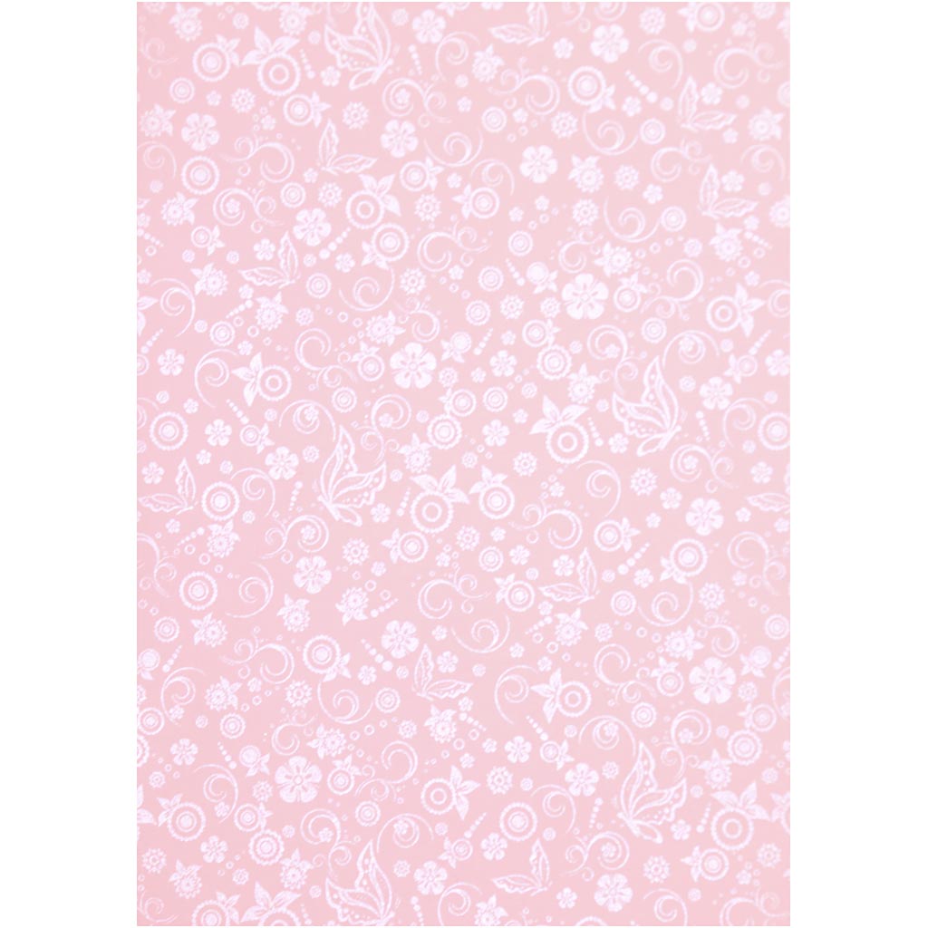 Creativ Glossy paper with a faint silver print pattern A4