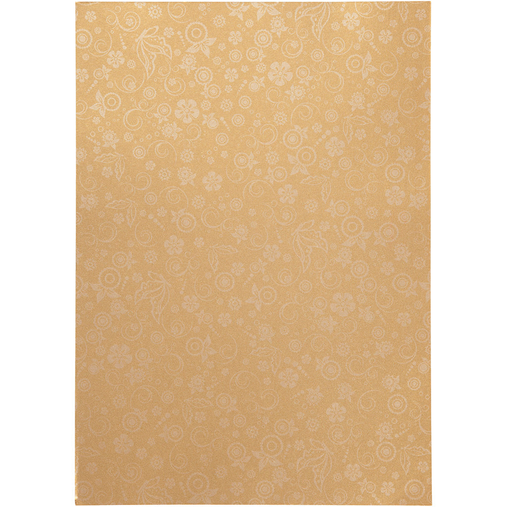 Creativ Glossy paper with a faint silver print pattern A4