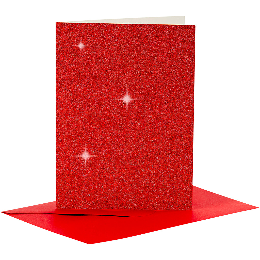 Creativ Glitter Finish Card & Envelope Blanks Various Sizes