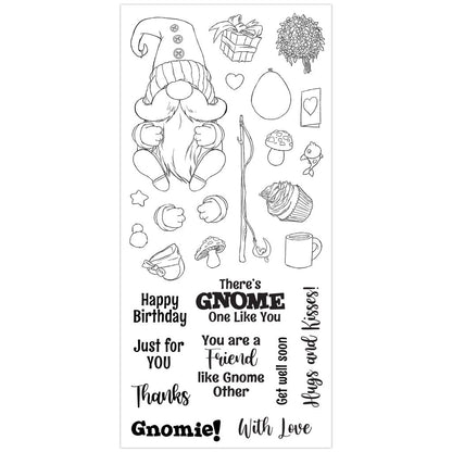 Celebrations Gnomes Match It Rubber Stamp Set