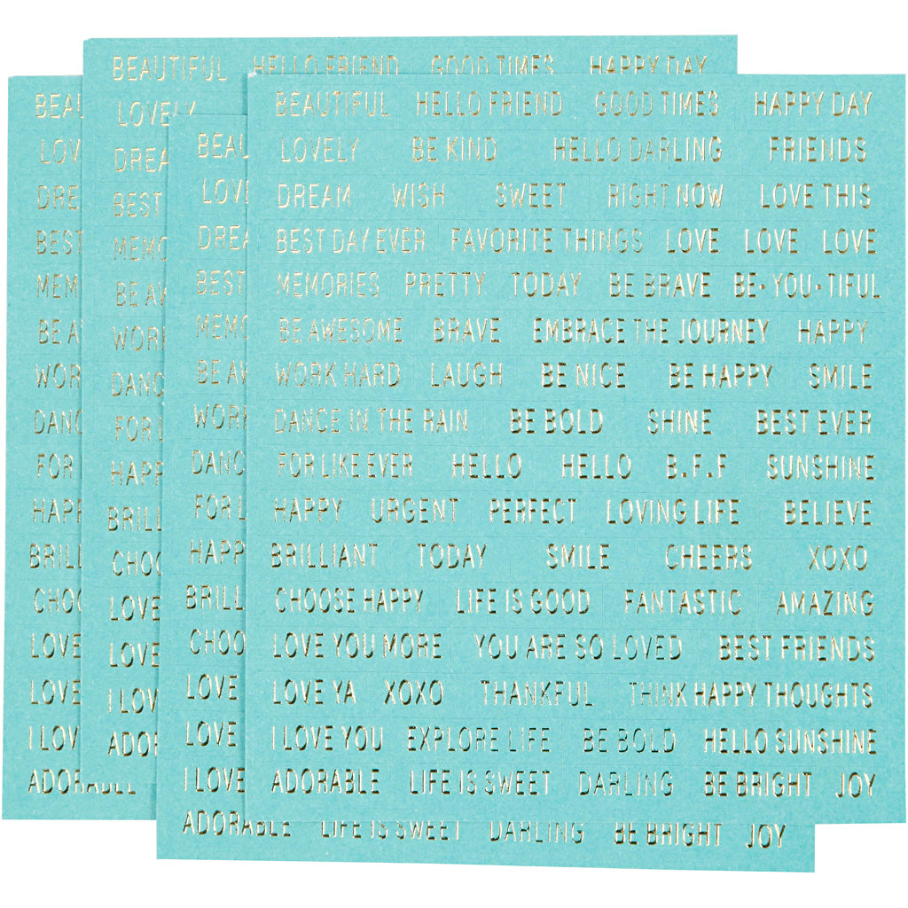 Creativ Self-Adhesive Stickers with Silver Foil Details on Matte Pape