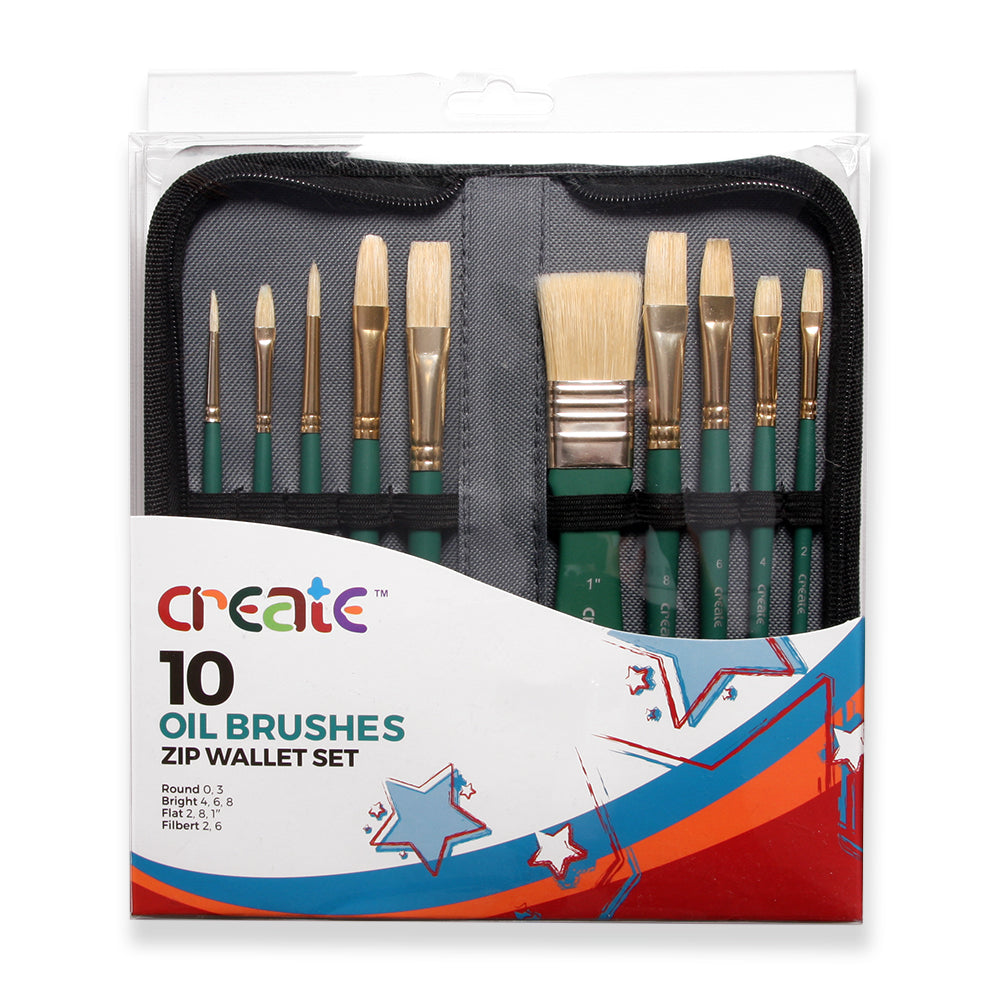 Create 10 Assorted Brush Set With Wallet