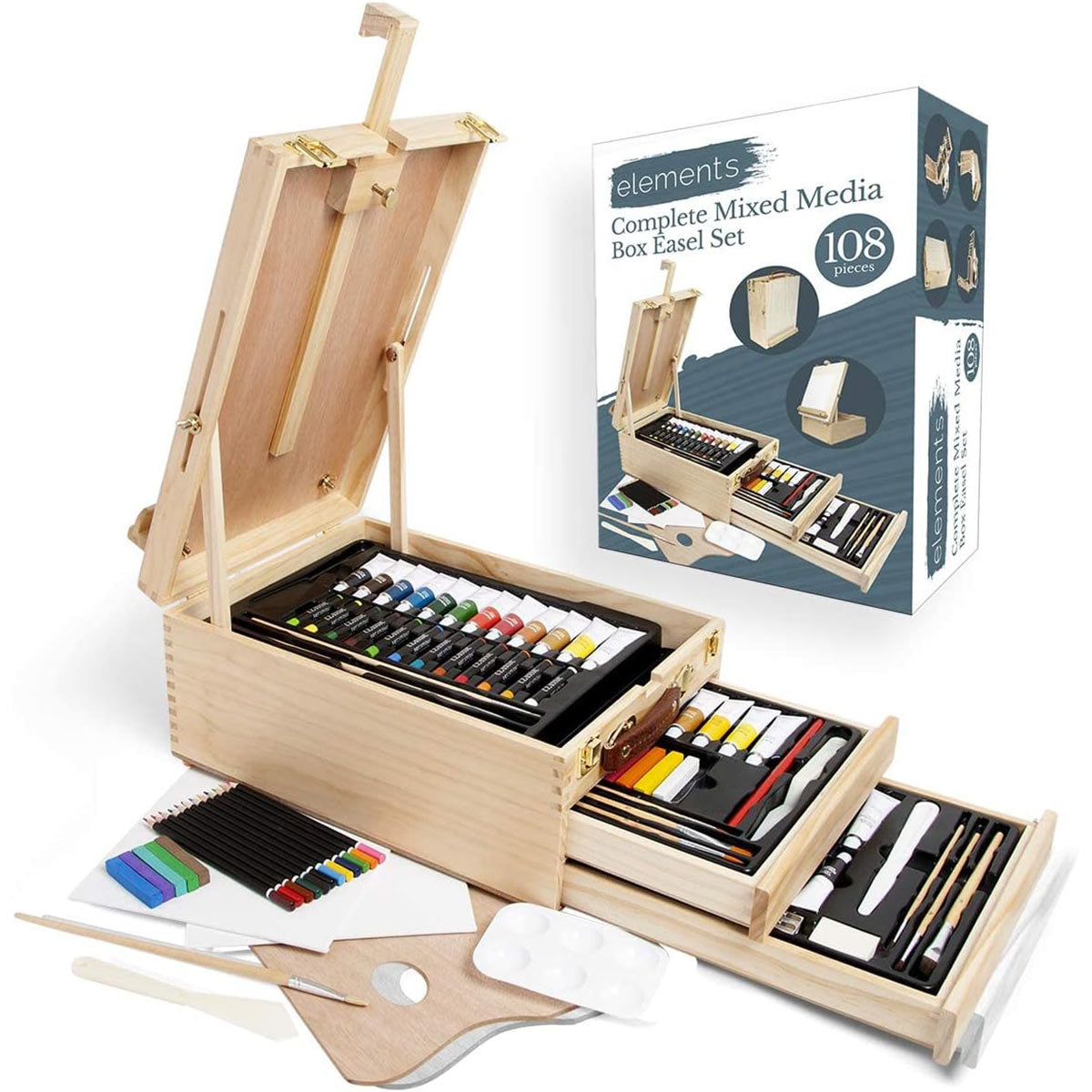 Elements Complete Mixed Media Box Easel Set