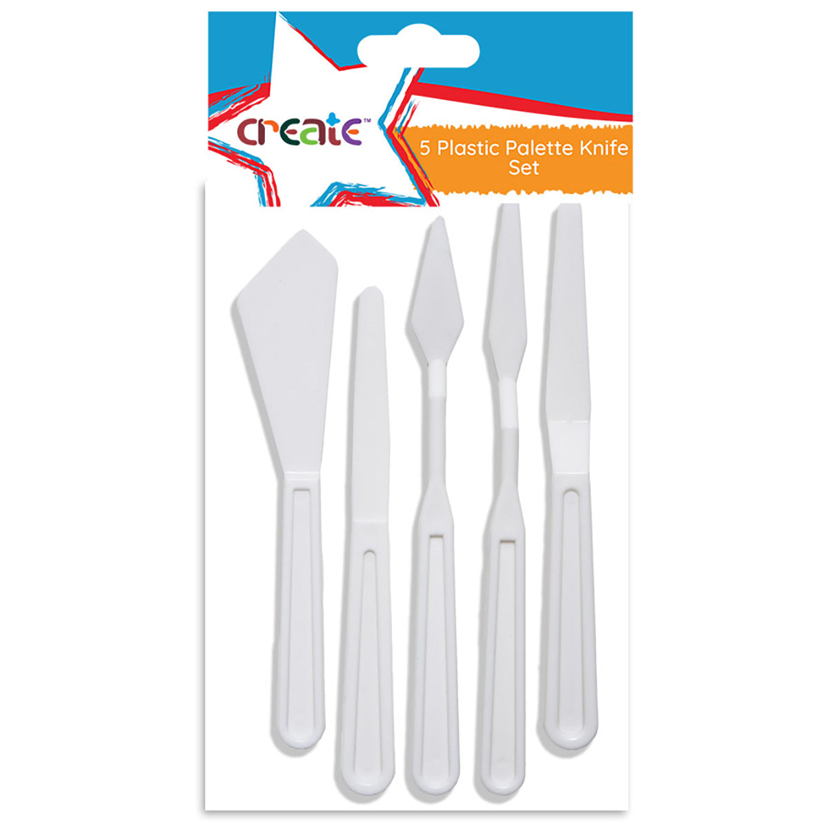 Create - Assorted 5 Plastic Painting Knives Set