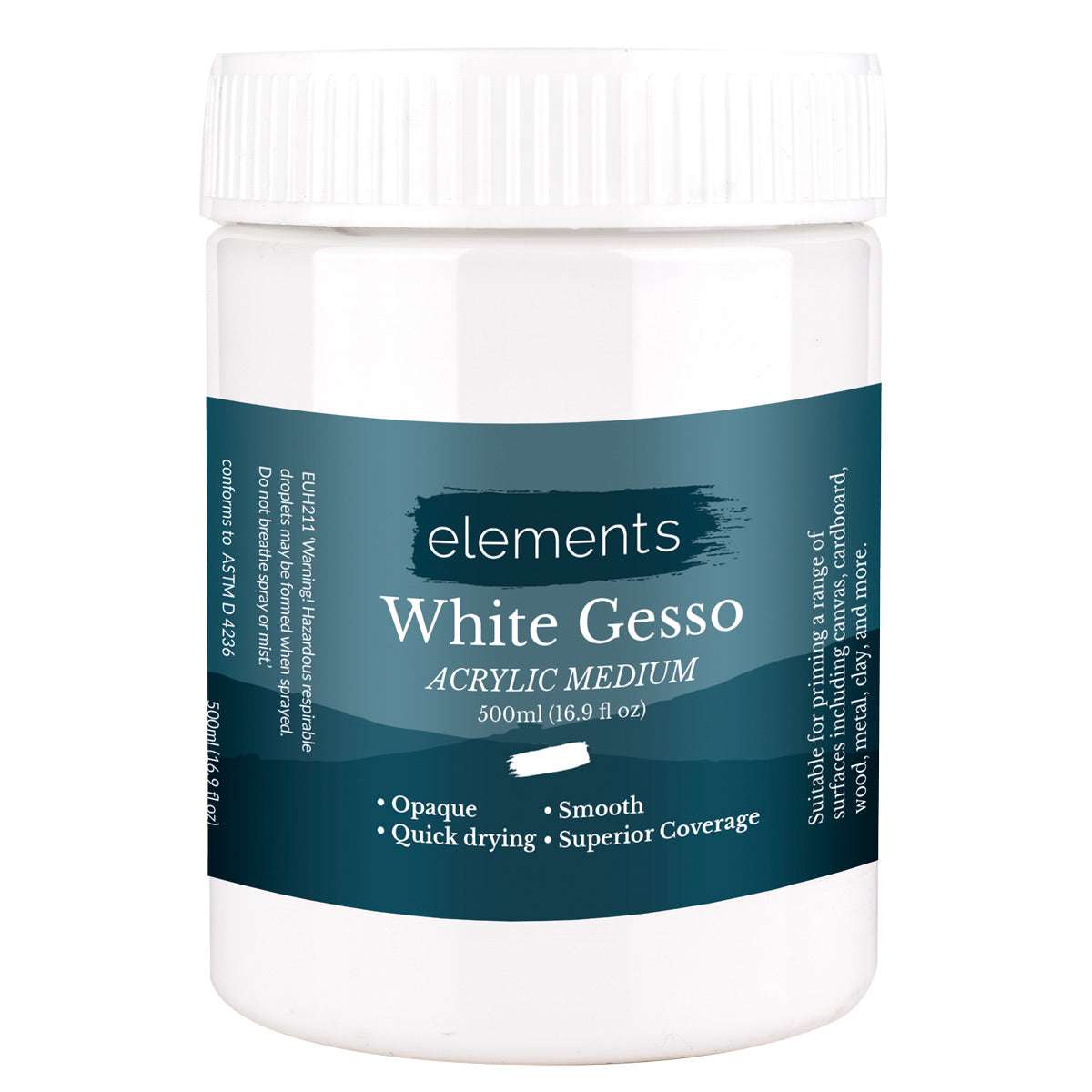 Elements White Gesso 500ml