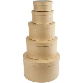 Papier Mache Hat Boxes Round & Square