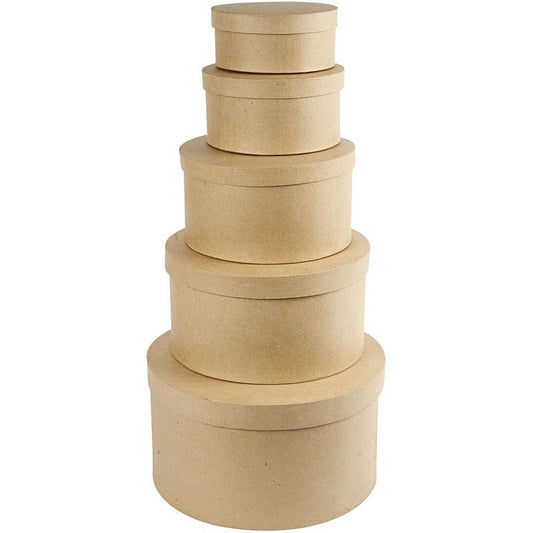 Papier Mache Hat Boxes Round & Square