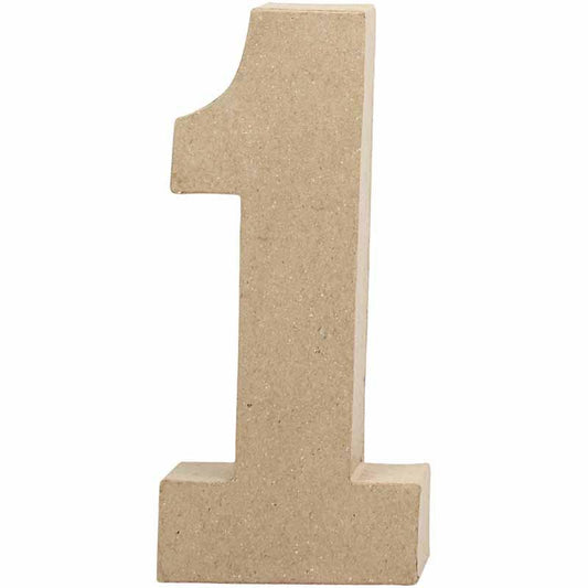 Handmade Number in Papier-Mâché. 20cm -20.5cm