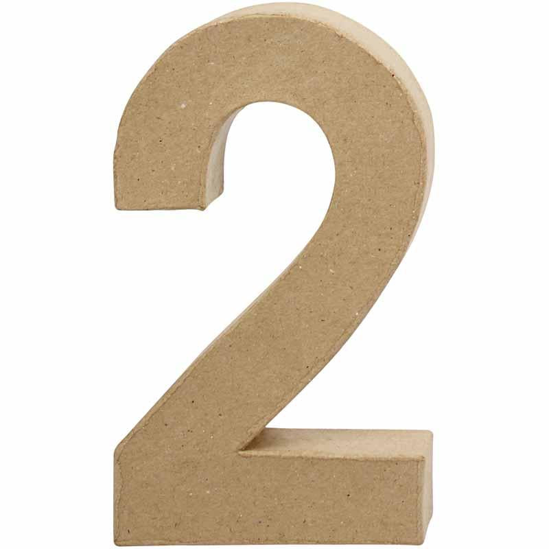 Handmade Number in Papier-Mâché. 20cm -20.5cm