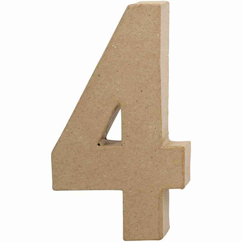 Handmade Number in Papier-Mâché. 20cm -20.5cm