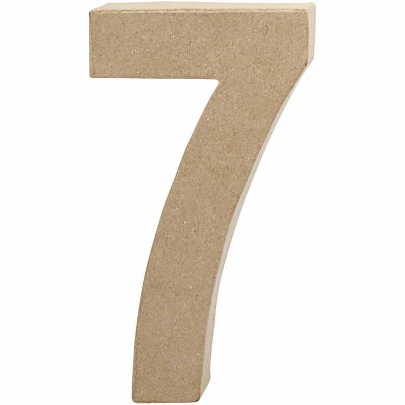 Handmade Number in Papier-Mâché. 20cm -20.5cm