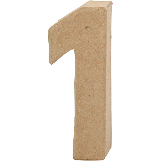 Handmade Number in Papier-Mâché. 10cm