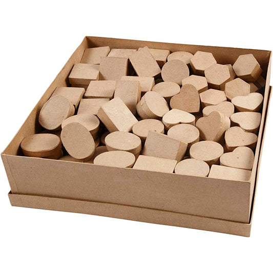 Small hand-made papier-mâché boxes  .