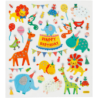 Self-Adhesive Plastic Stickers with Shiny Foil Details – 15x16.5 cm, 1 Sheet