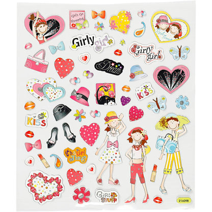 Self-Adhesive Plastic Stickers with Shiny Foil Details – 15x16.5 cm, 1 Sheet