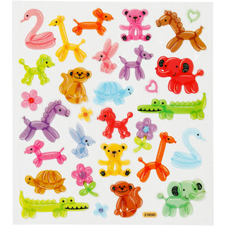 Self-Adhesive Plastic Stickers with Shiny Foil Details – 15x16.5 cm, 1 Sheet