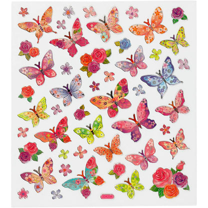 Self-Adhesive Plastic Stickers with Shiny Foil Details – 15x16.5 cm, 1 Sheet