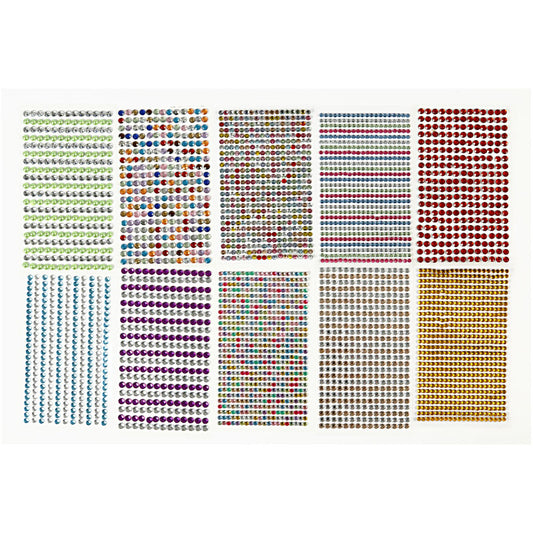 Creativ Self-Adhesive Rhinestone Borders in Metallic Colours