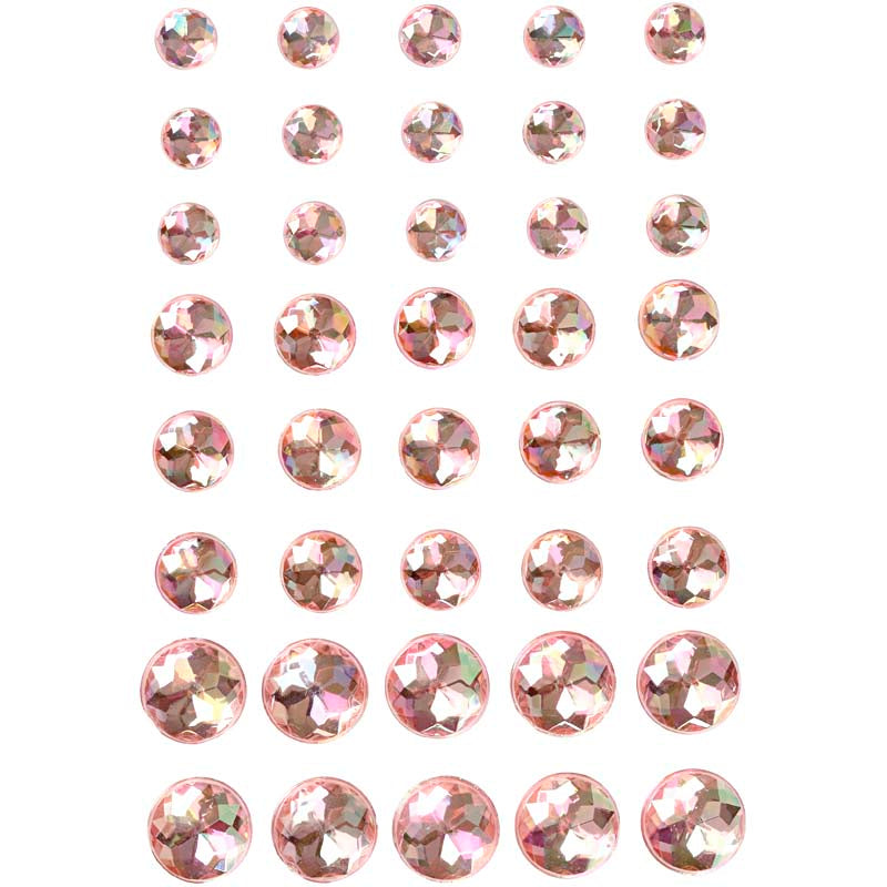 Creativ Self-Adhesive Round Rhinestones with Beveled Surface 40pc /1pack – Vivi Gade Design
