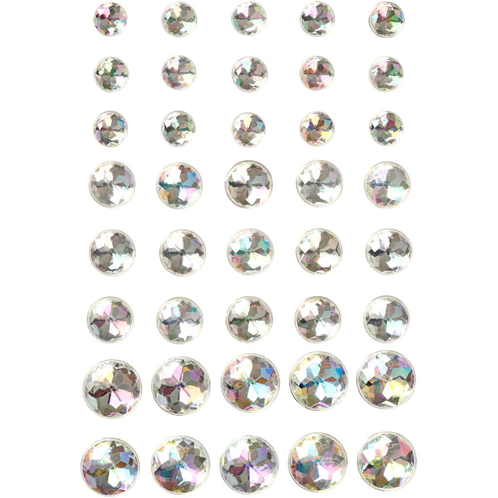 Creativ Self-Adhesive Round Rhinestones with Beveled Surface 40pc /1pack – Vivi Gade Design